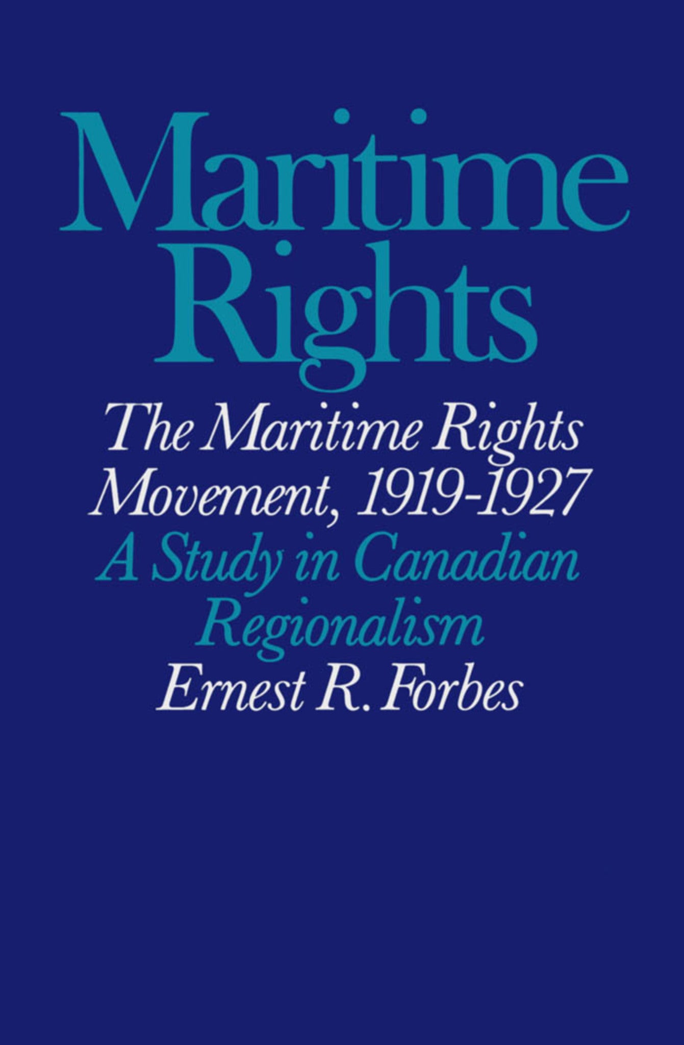 Cover image for Maritime Rights Movement/Univ Microfilm ISBN 9780773560710