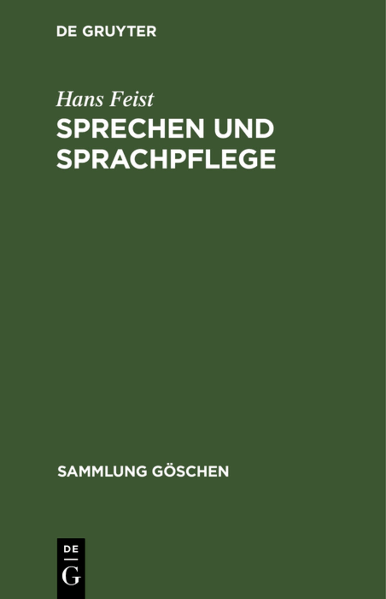 Sprechen und Sprachpflege
