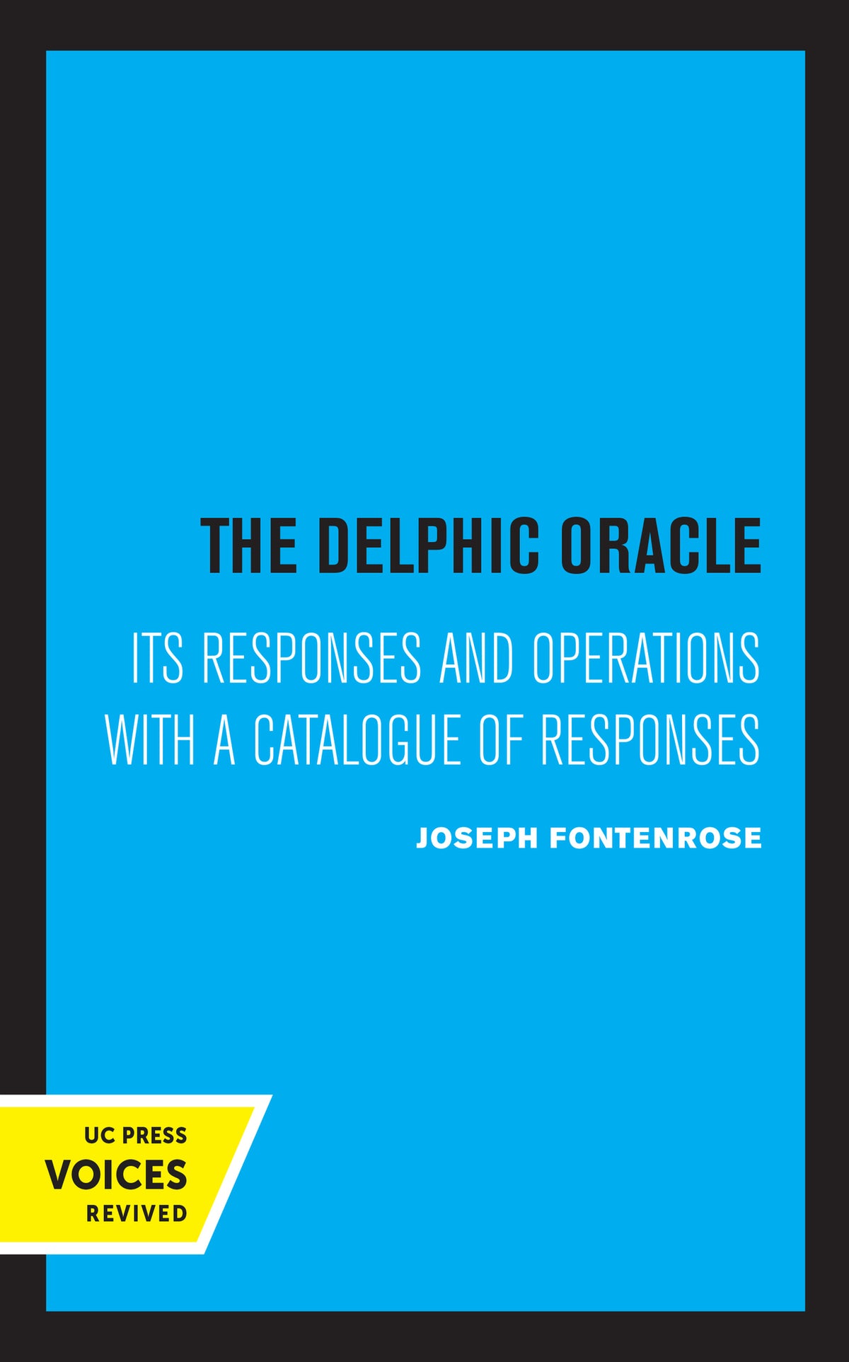 Cover image for The Delphic Oracle ISBN 9780520331310