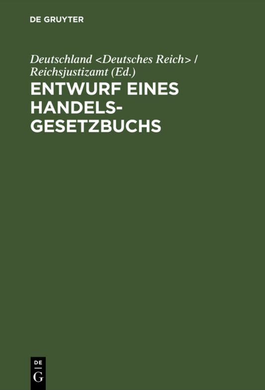 Entwurf eines Handelsgesetzbuchs