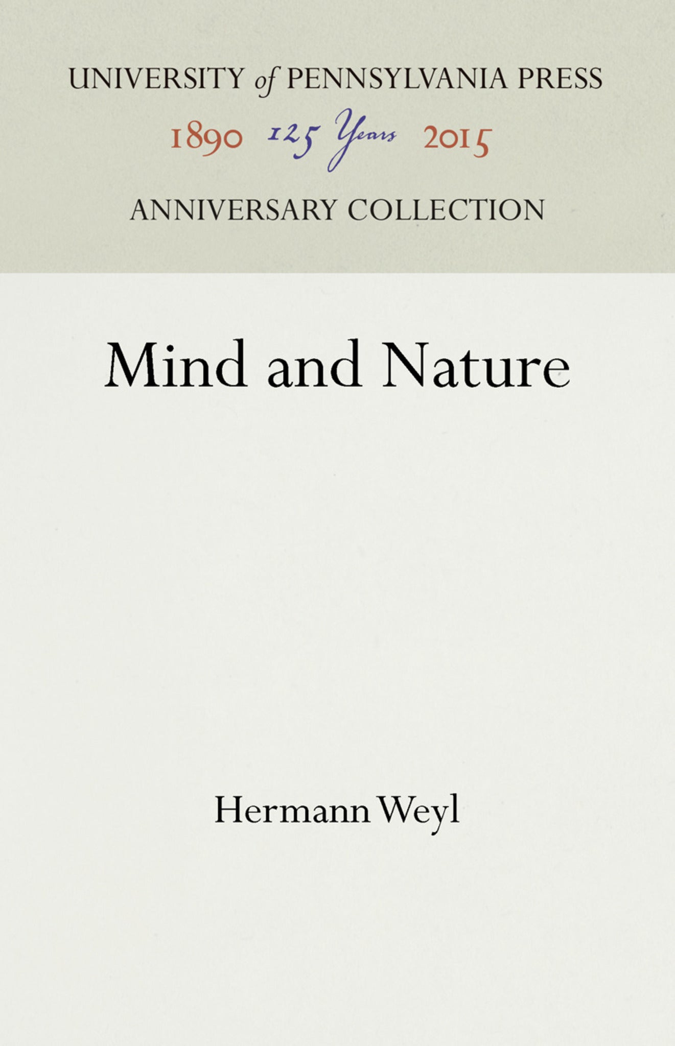 Cover image for Mind and Nature ISBN 9781512822588