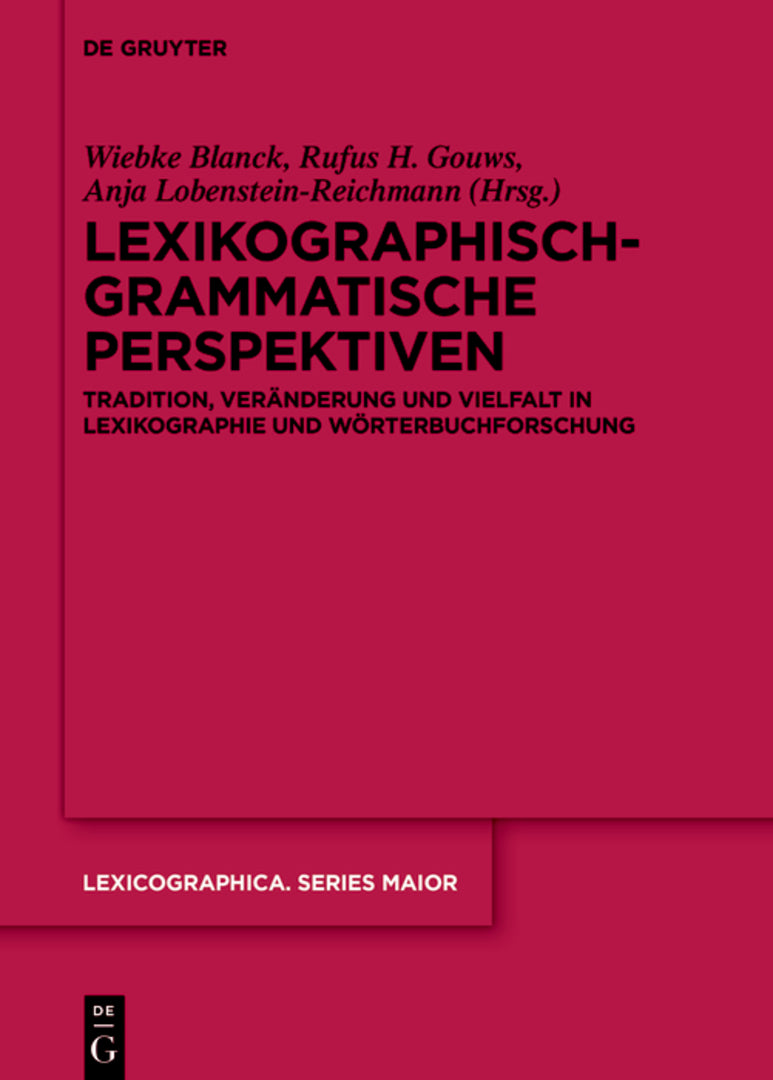 Cover image for Lexikographisch-grammatische Perspektiven ISBN 9783111631349