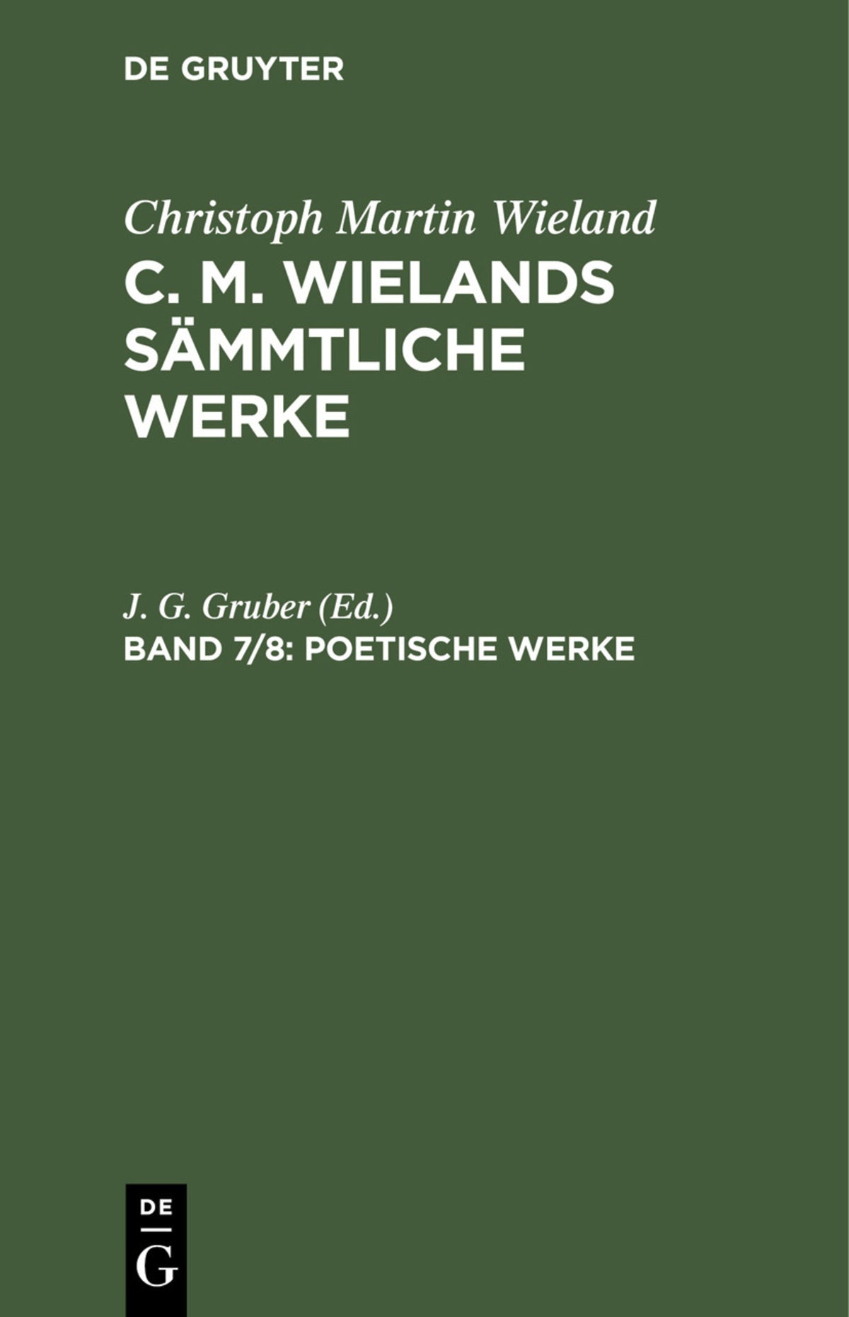 Cover image for Poetische Werke ISBN 9783112412336