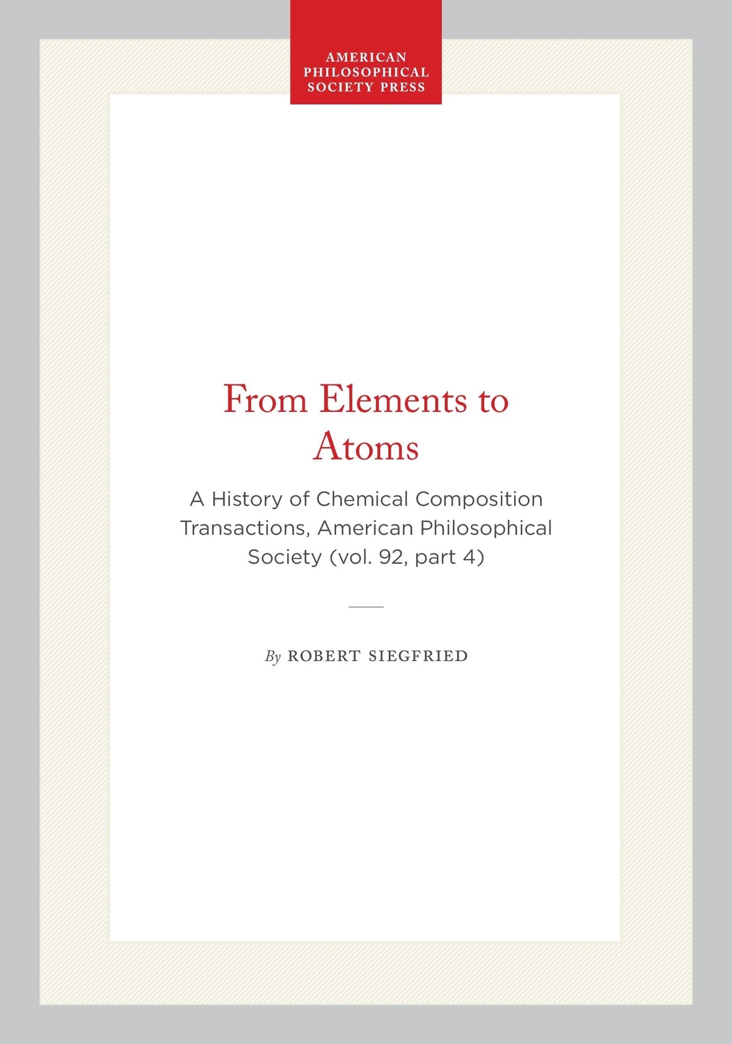 From Elements to Atoms