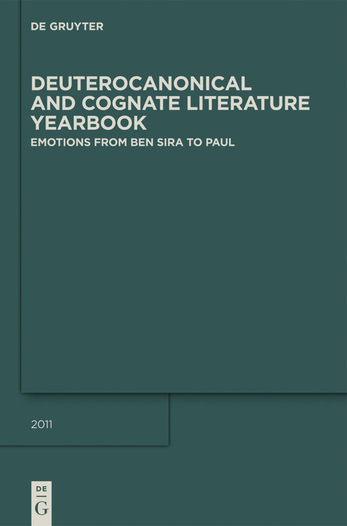 Cover image for Emotions from Ben Sira to Paul ISBN 9783110239294