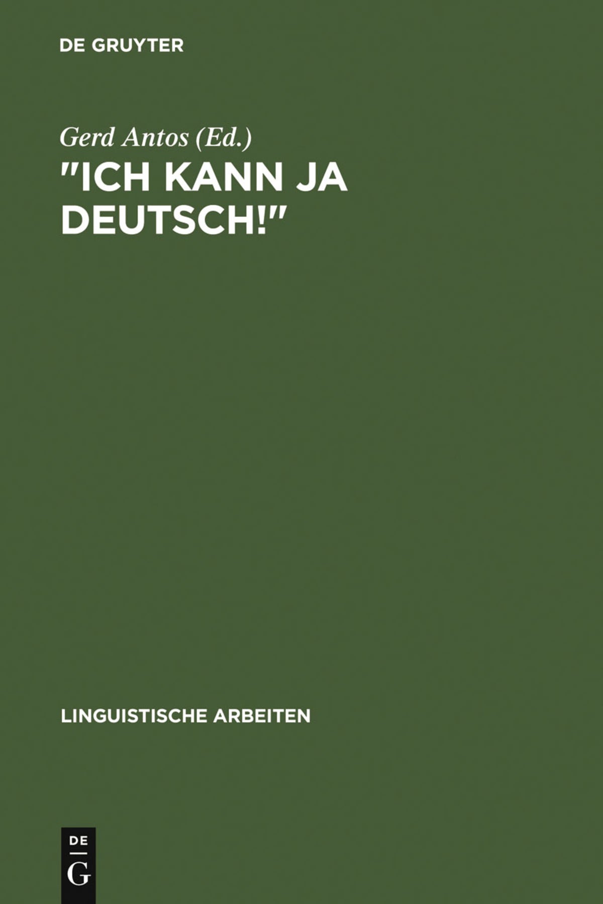 Cover image for "Ich kann ja Deutsch!" ISBN 9783484302099