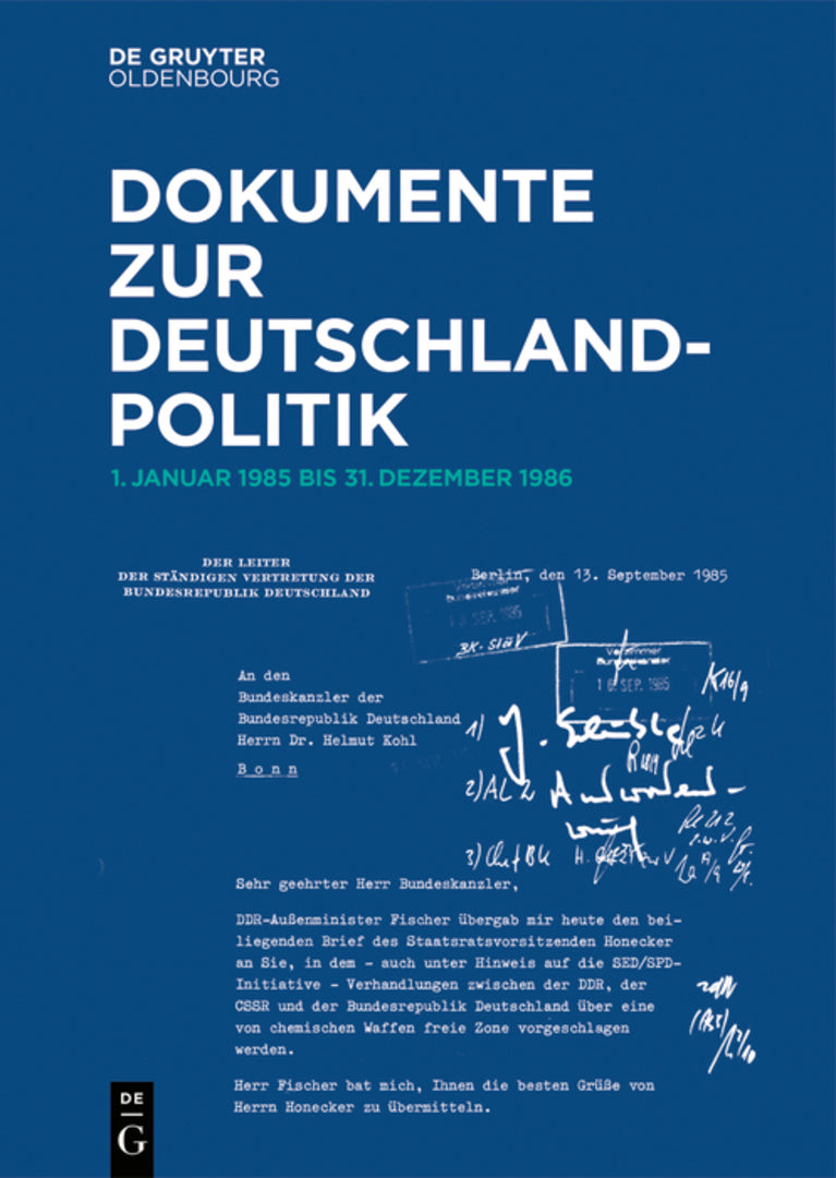 Cover image for 1. Januar 1985 bis 31.Dezember 1986 ISBN 9783110730838