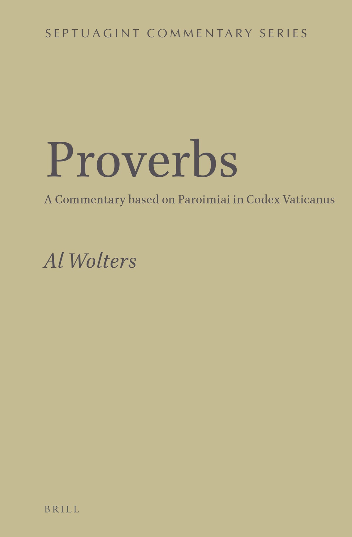 Cover image for Proverbs ISBN 9789004425583