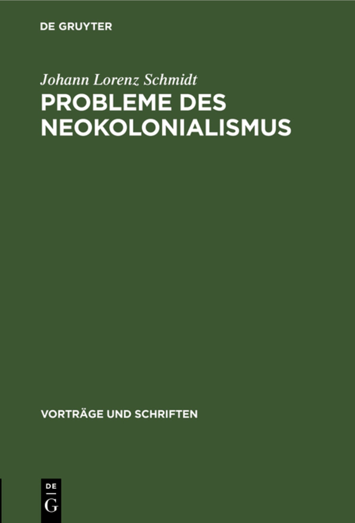 Probleme des Neokolonialismus