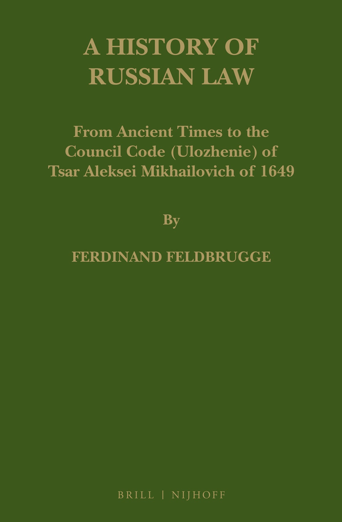 A History of Russian Law