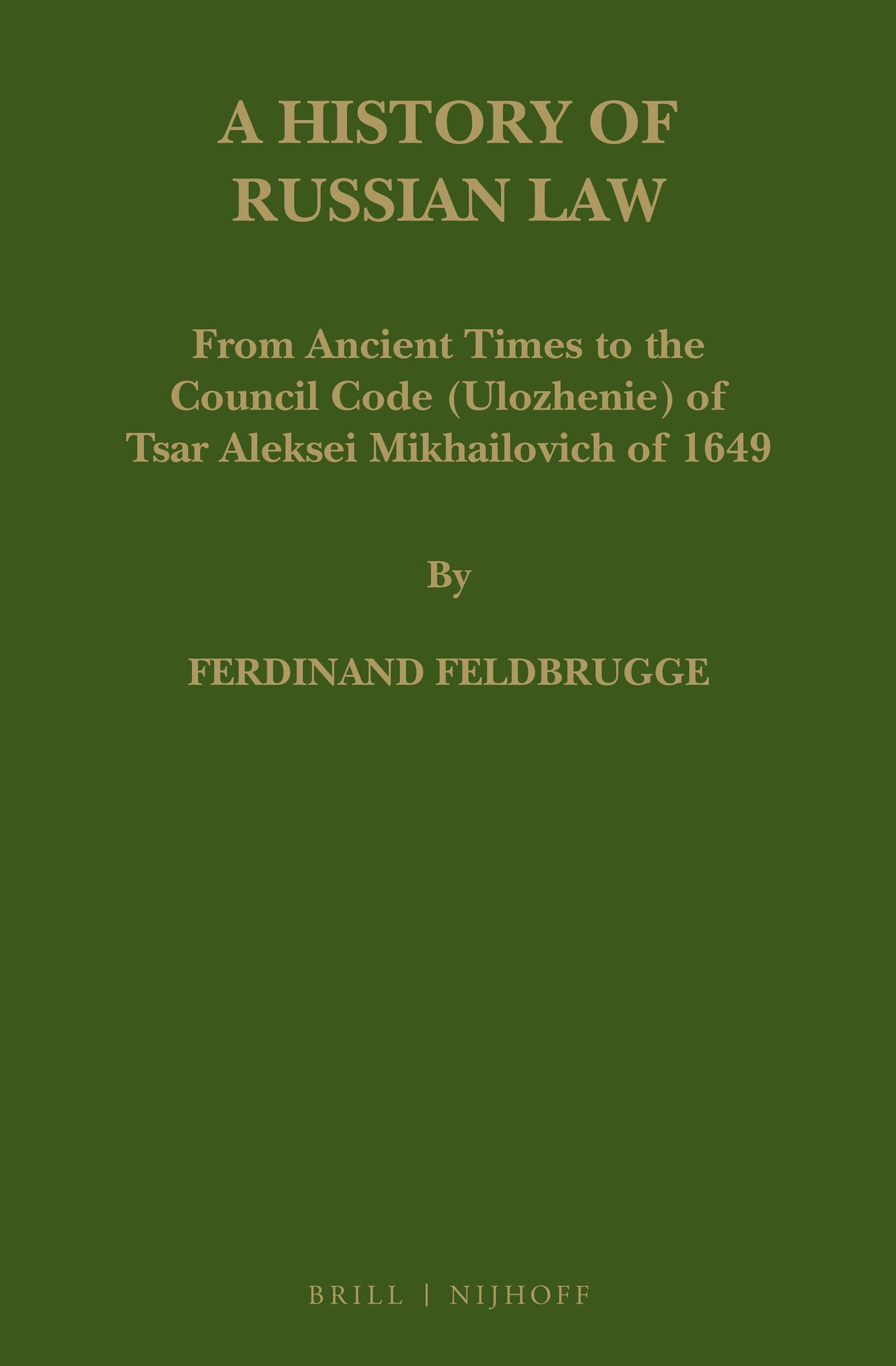 A History of Russian Law