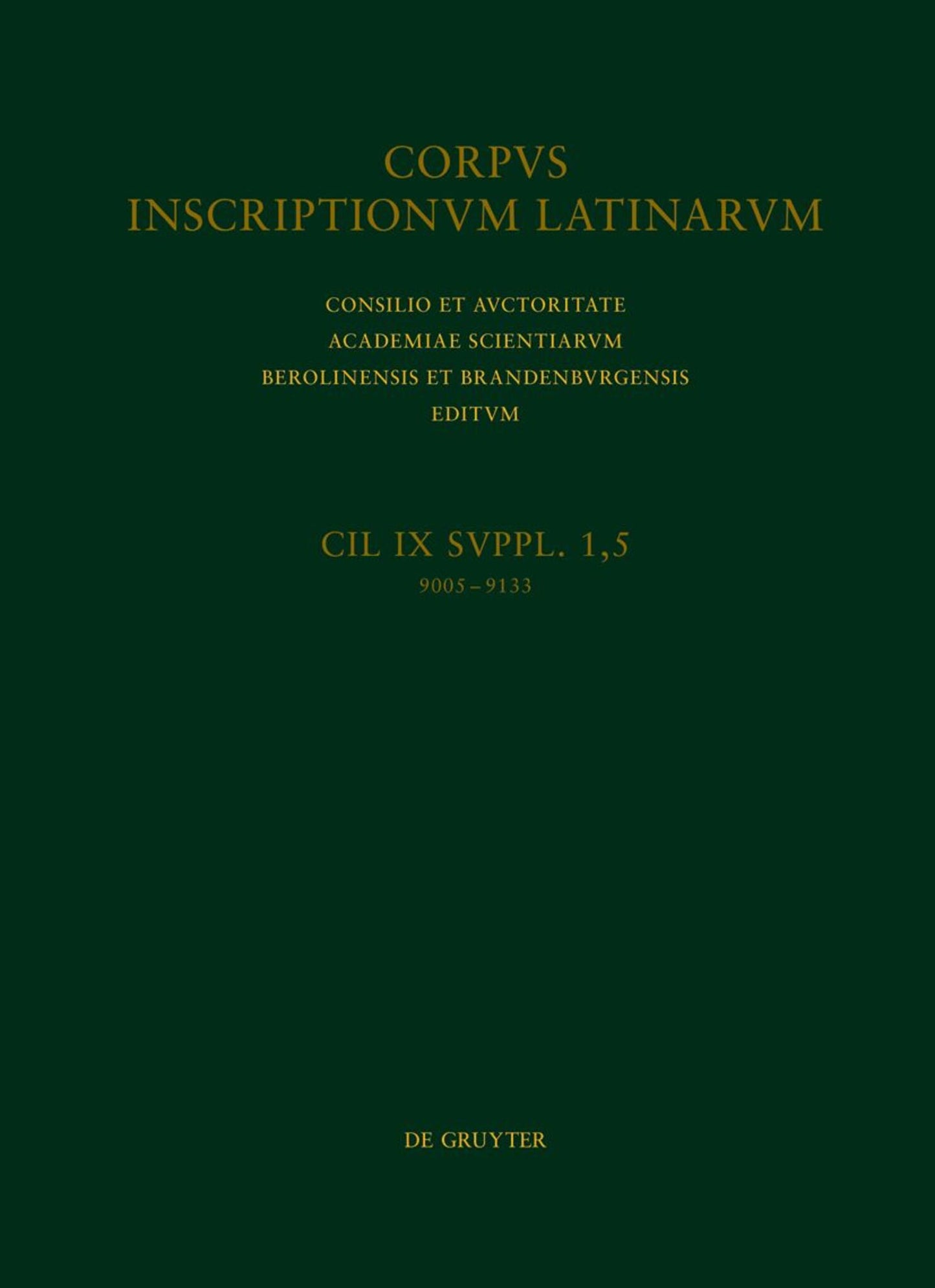 Addenda et corrigenda (CIL IX 9005–9133). Indices.