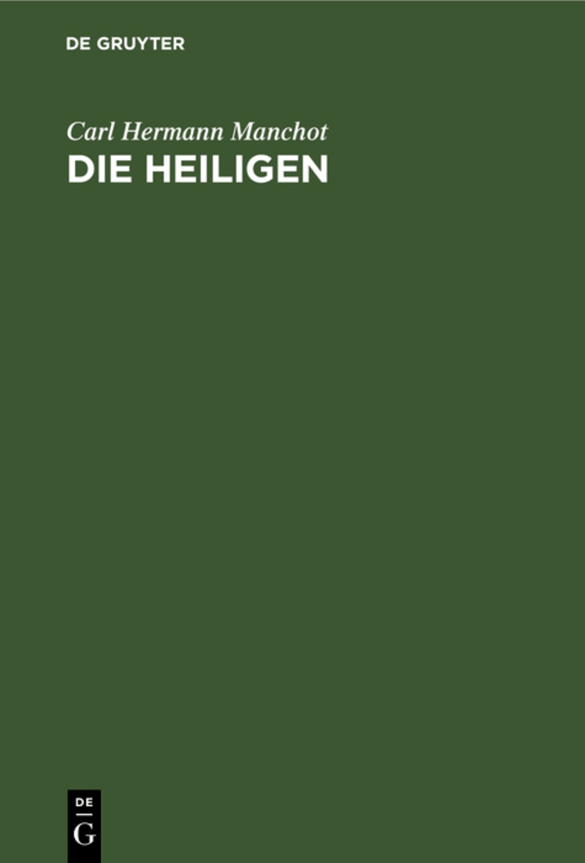 Cover image for Die Heiligen ISBN 9783112677797