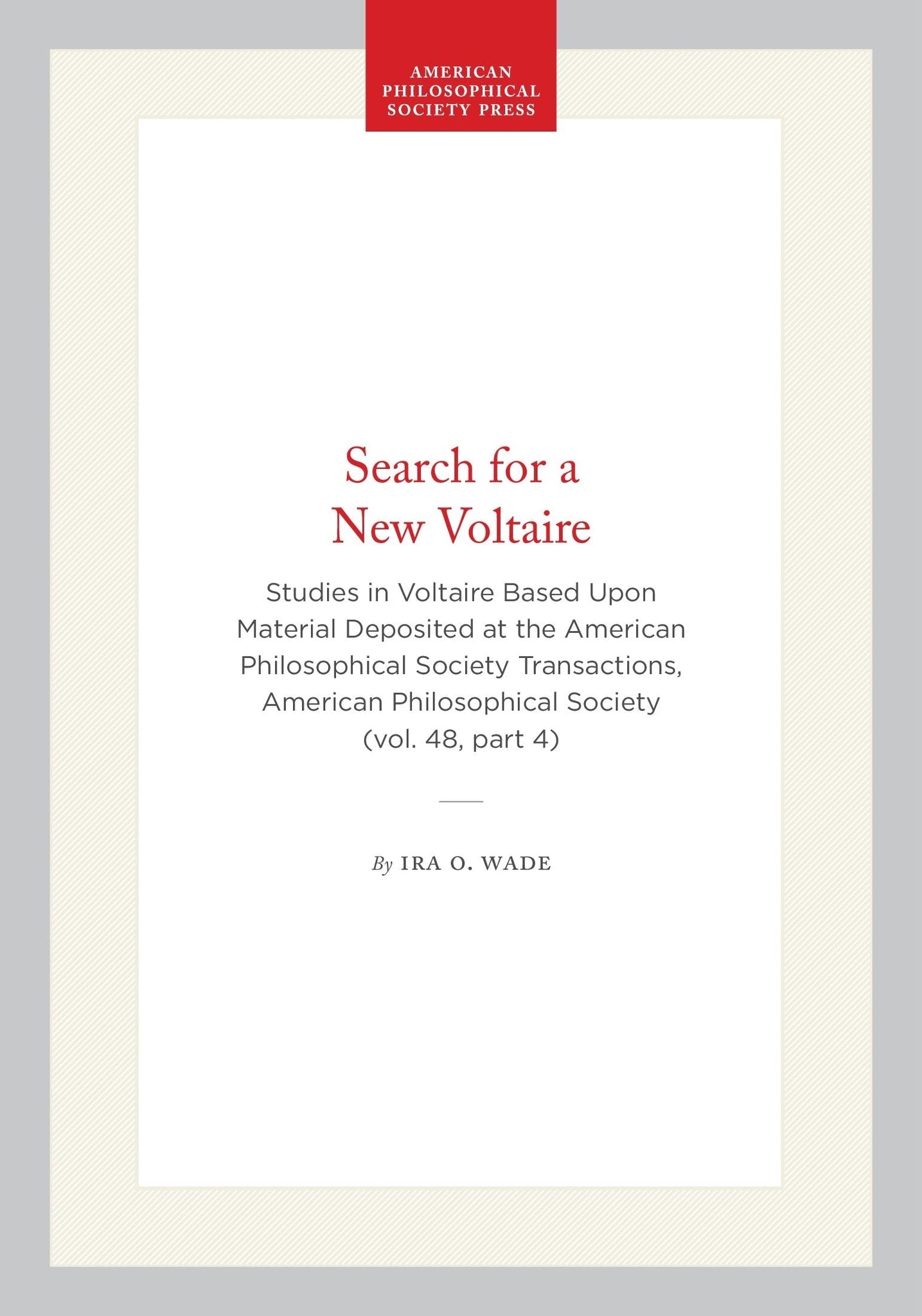 Search for a New Voltaire