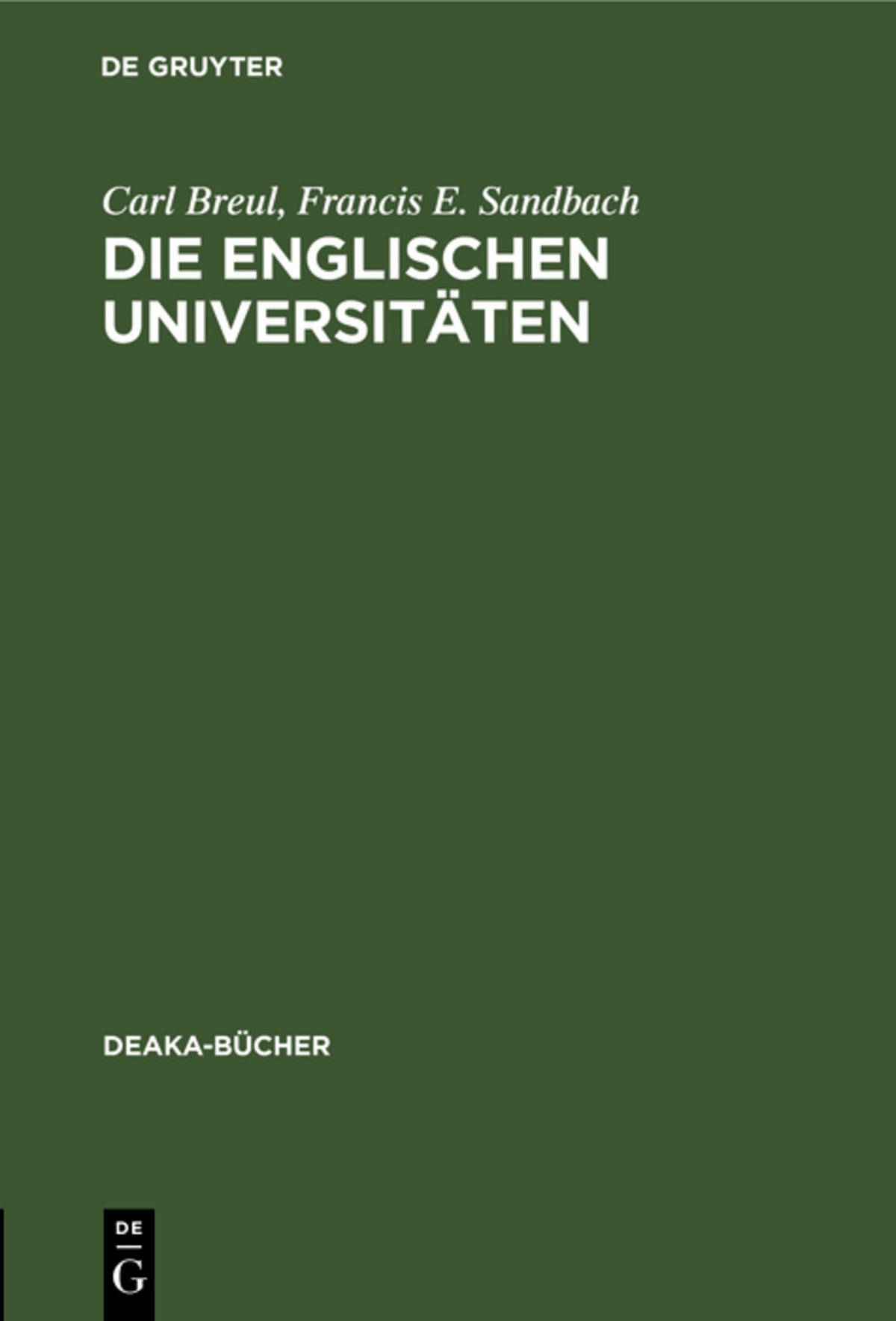 Die englischen Universitäten