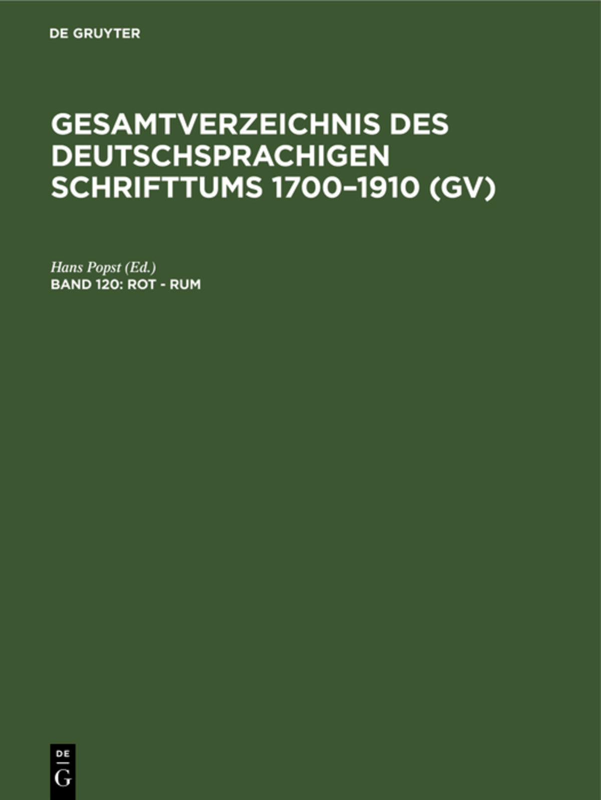 Cover image for Rot - Rum ISBN 9783111086071