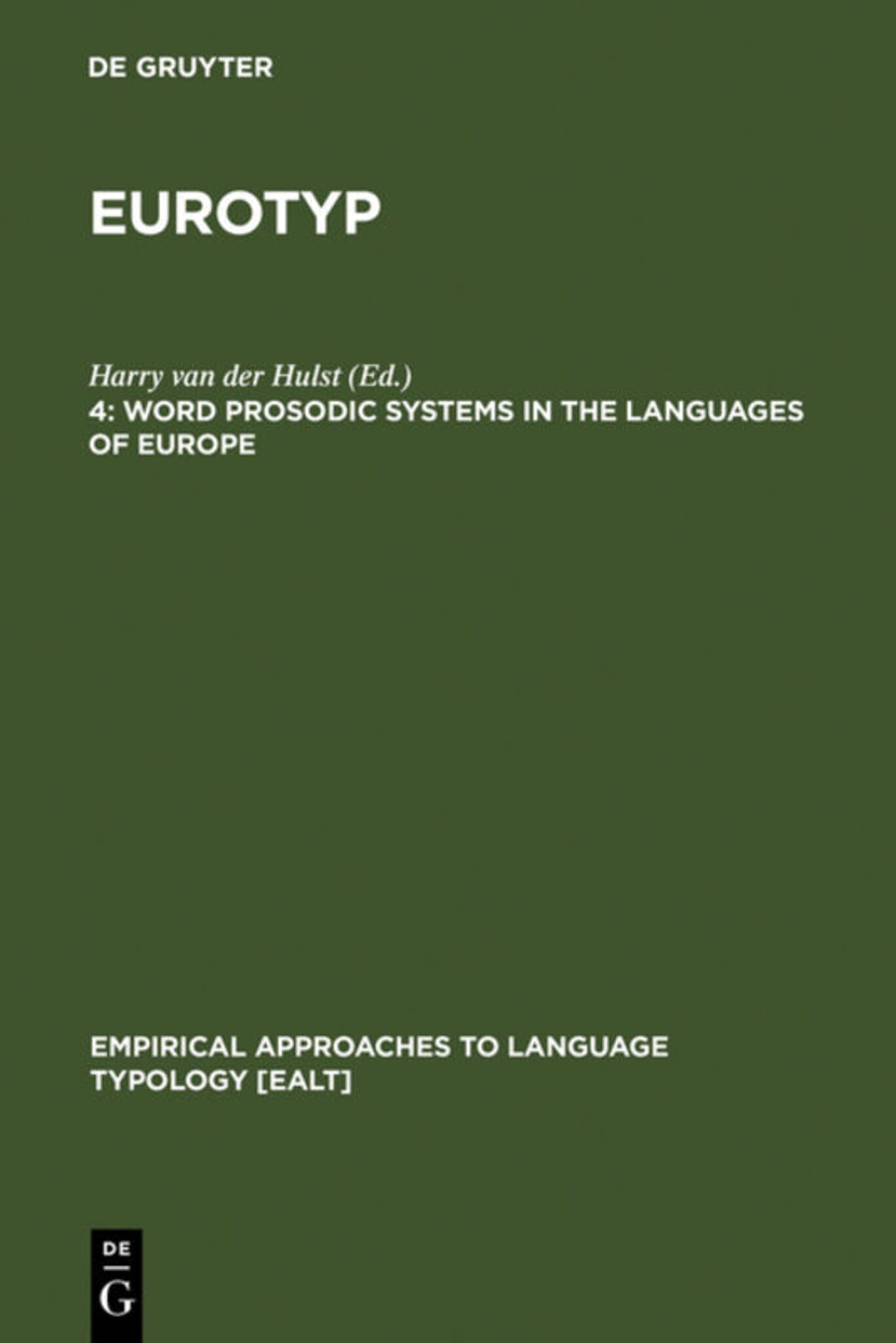 Word Prosodic Systems in the Languages of Europe