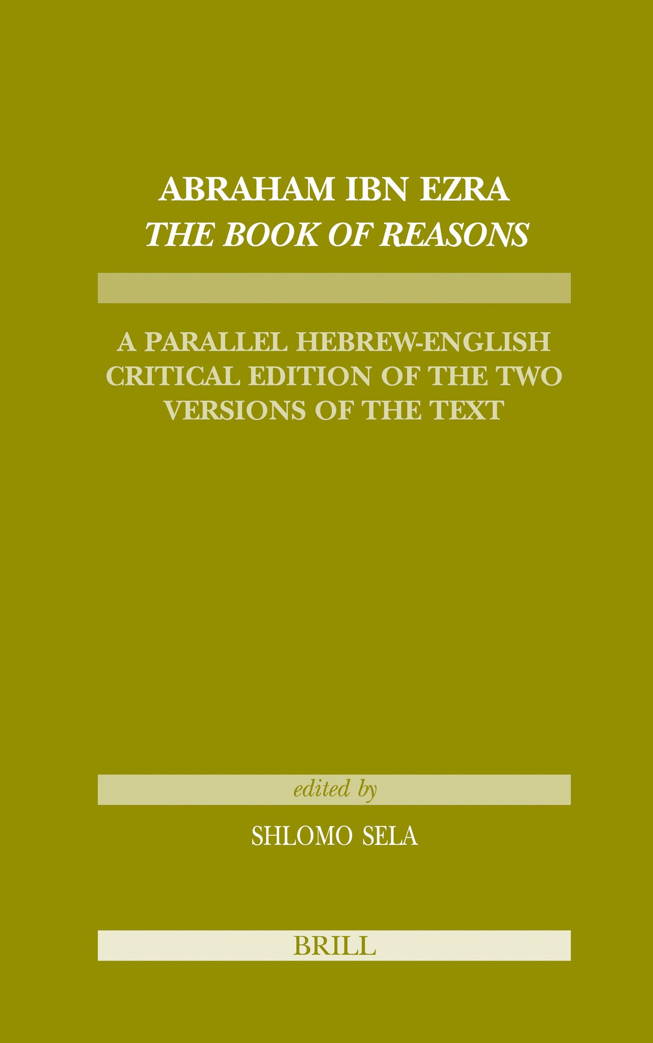 Abraham Ibn Ezra The Book of Reasons