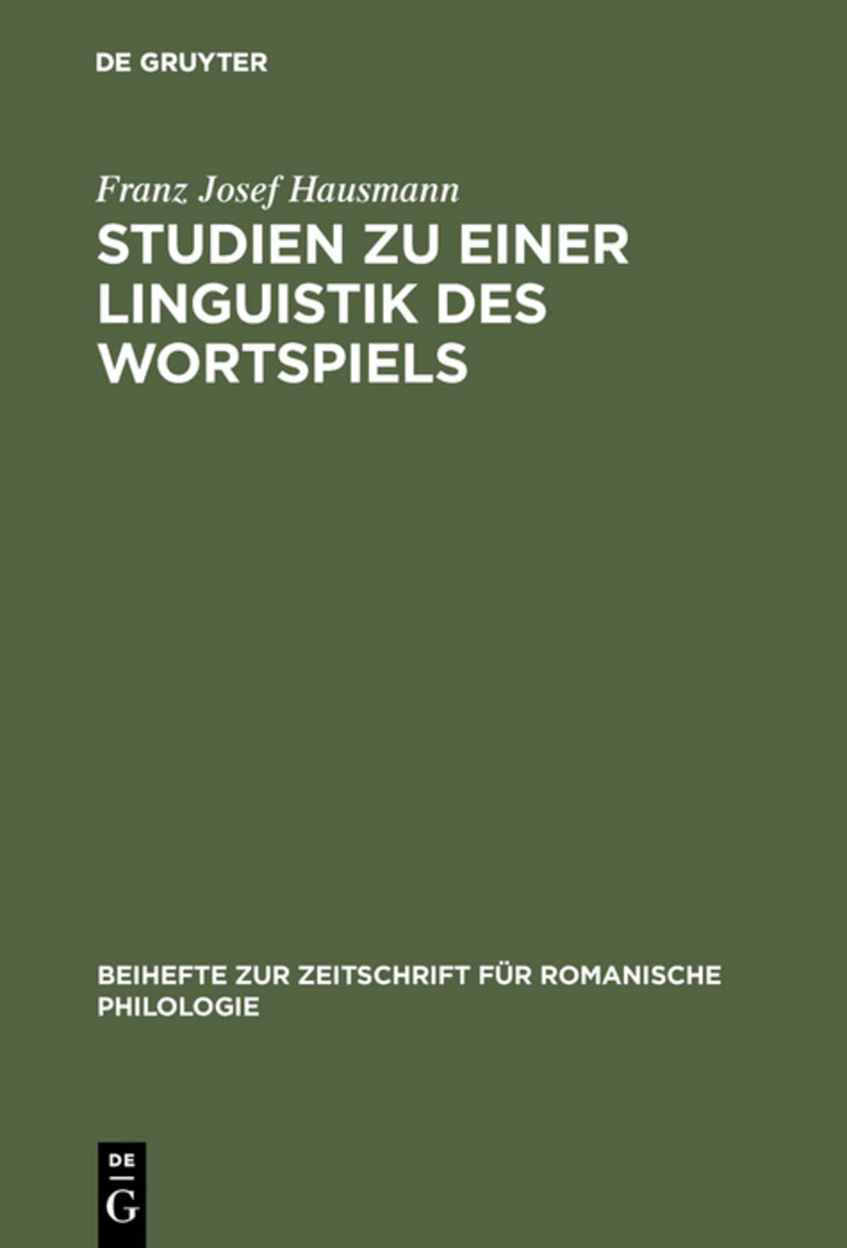 Cover image for Studien zu einer Linguistik des Wortspiels ISBN 9783484520486
