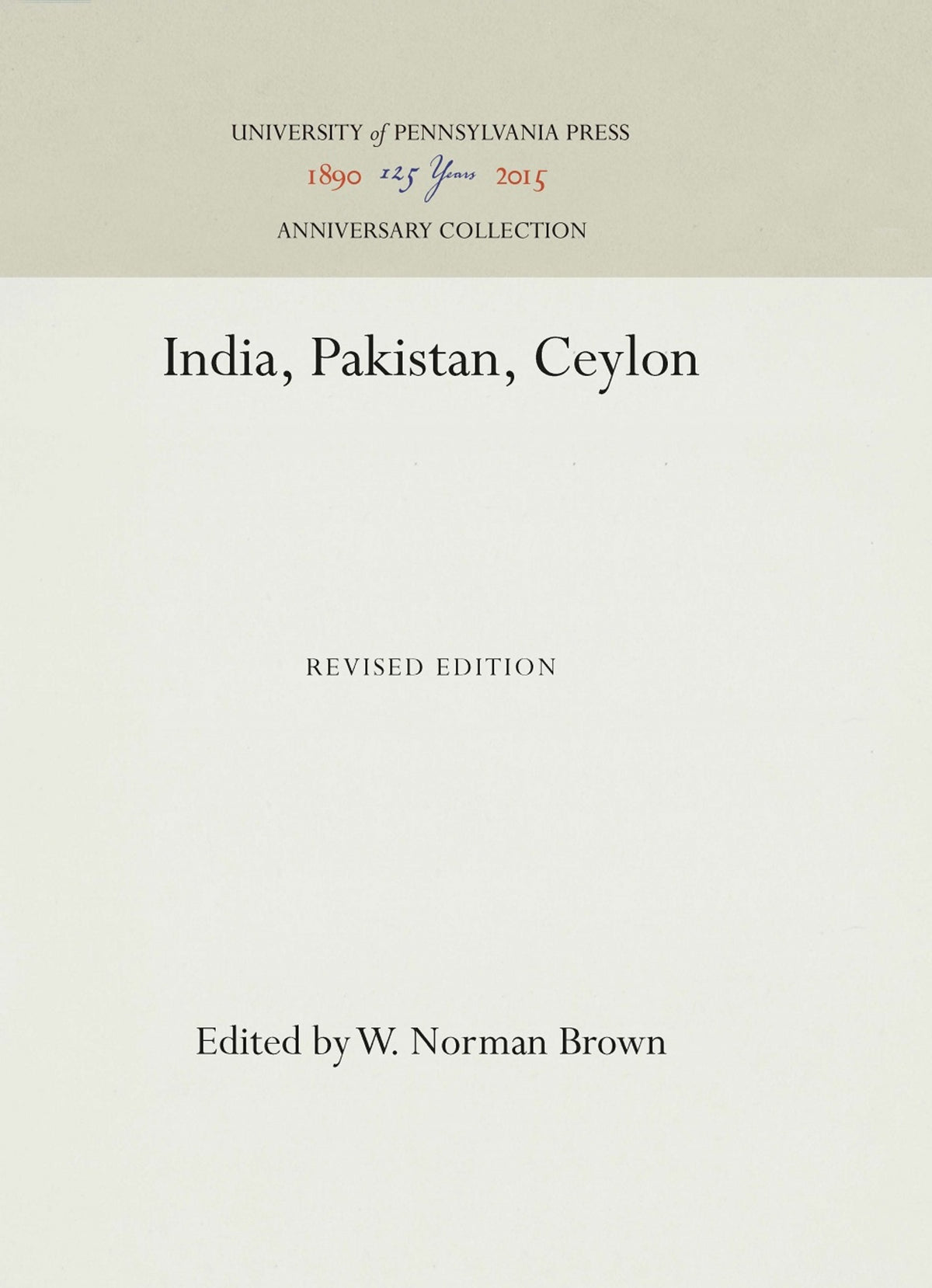Cover image for India, Pakistan, Ceylon ISBN 9781512810707