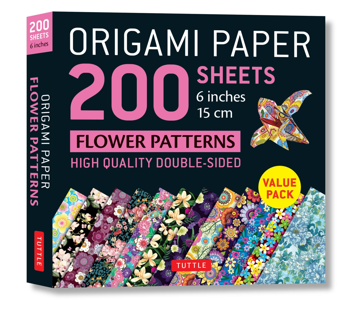 Origami Paper 200 sheets Flower Patterns 6" (15 cm)