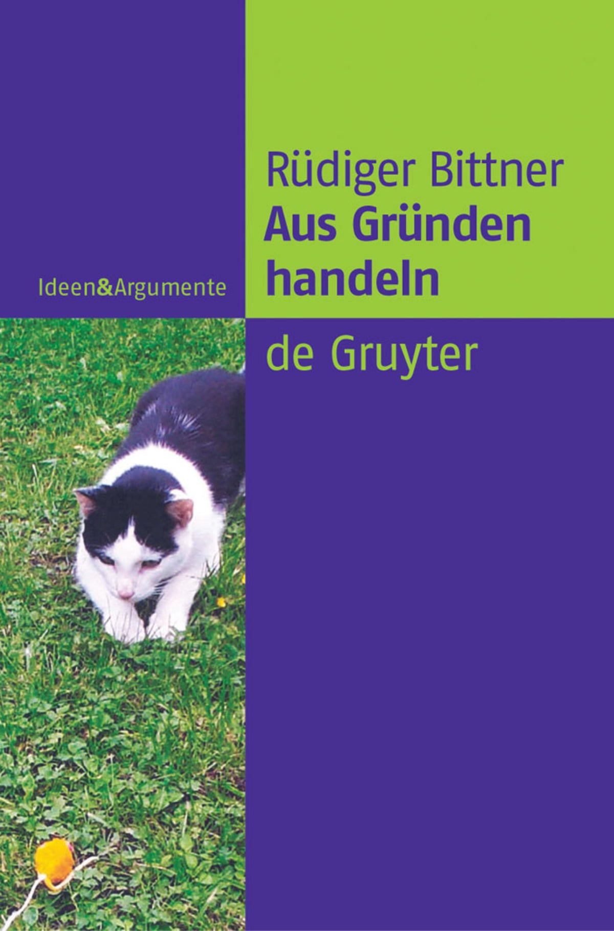 Cover image for Aus Gründen handeln ISBN 9783110172454