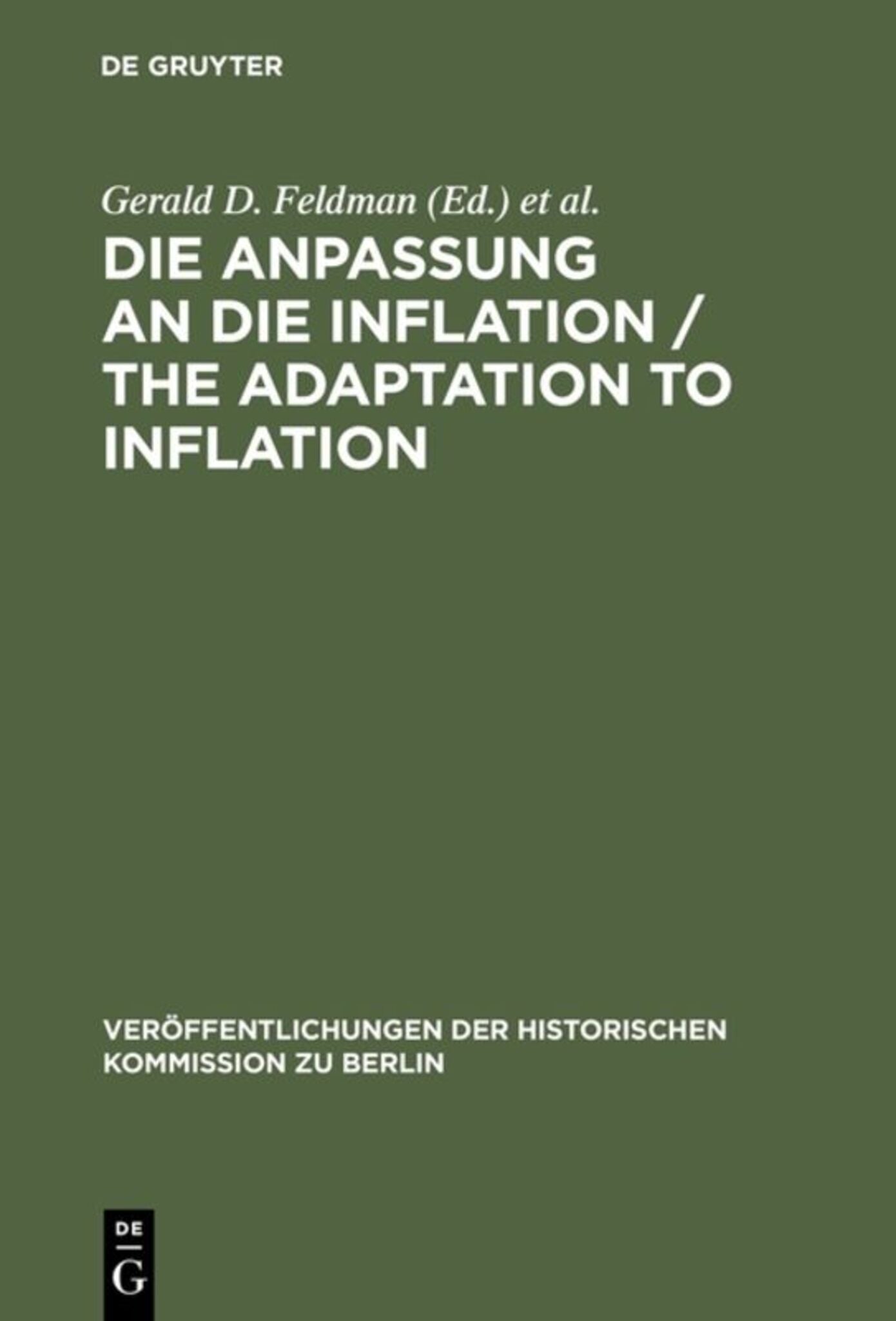 Cover image for Die Anpassung an die Inflation / The Adaptation to Inflation ISBN 9783110099355