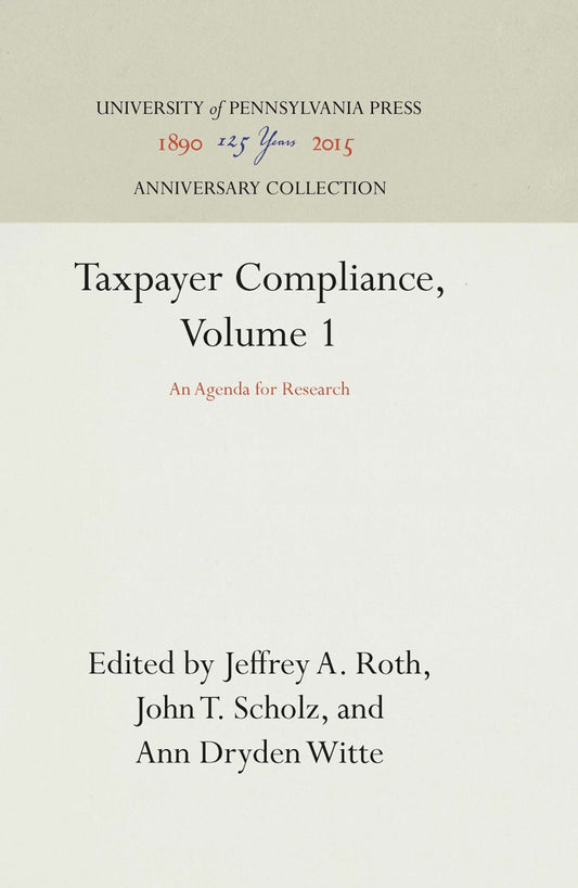 Taxpayer Compliance, Volume 1