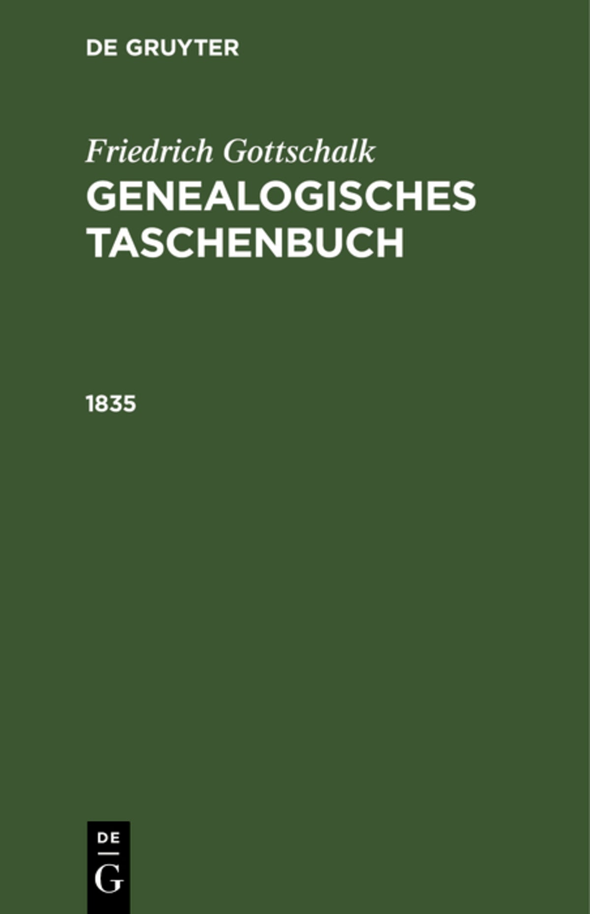 Cover image for 1835 ISBN 9783112465271