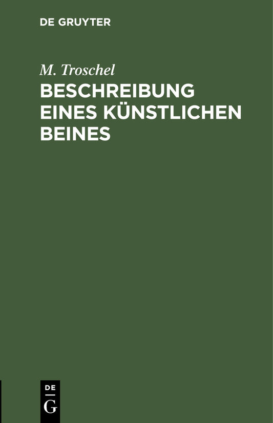 Beschreibung eines künstlichen Beines