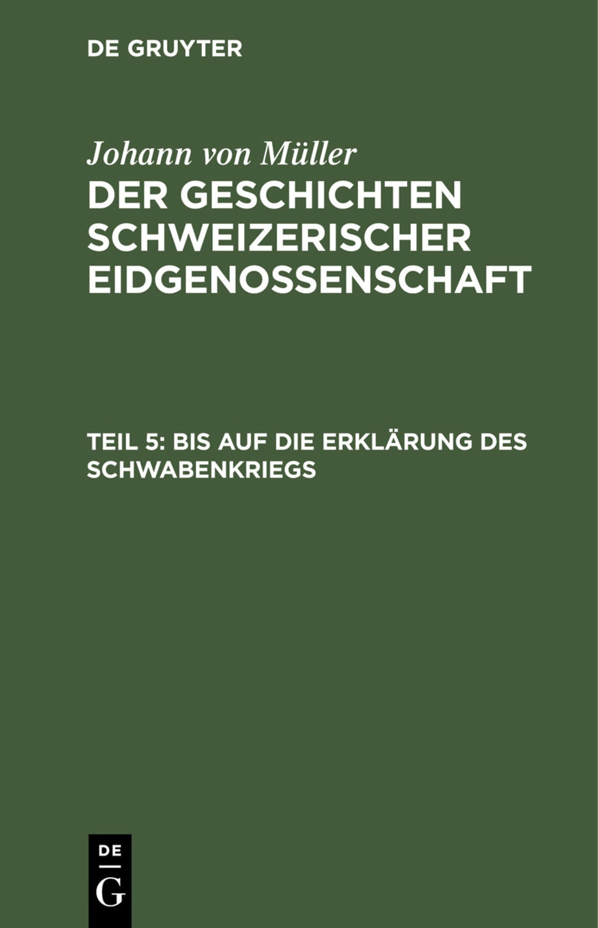 Cover image for Bis auf die Erklärung des Schwabenkriegs ISBN 9783112438312