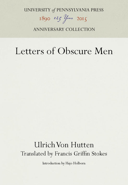 Letters of Obscure Men