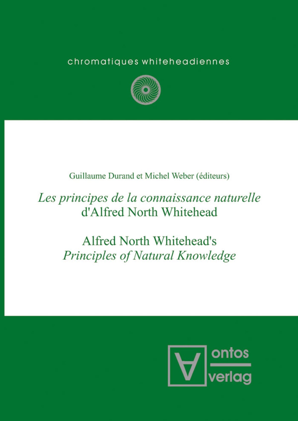 Les principes de la connaissance naturelle d'Alfred North Whitehead