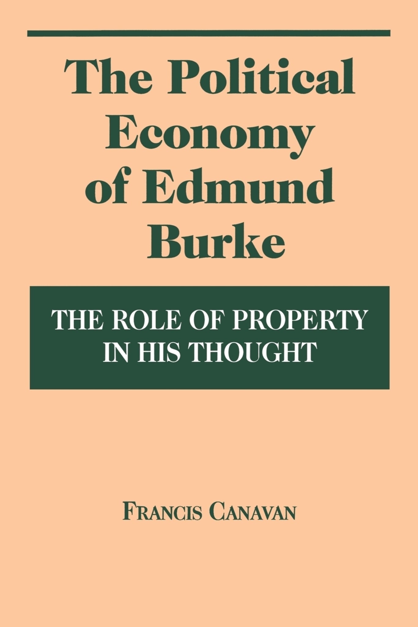 Cover image for The Political Economy of Edmund Burke ISBN 9780823215904