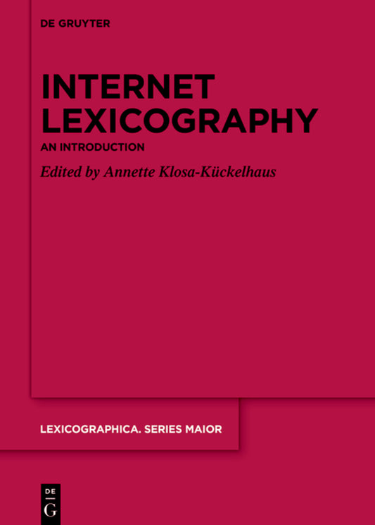 Internet Lexicography