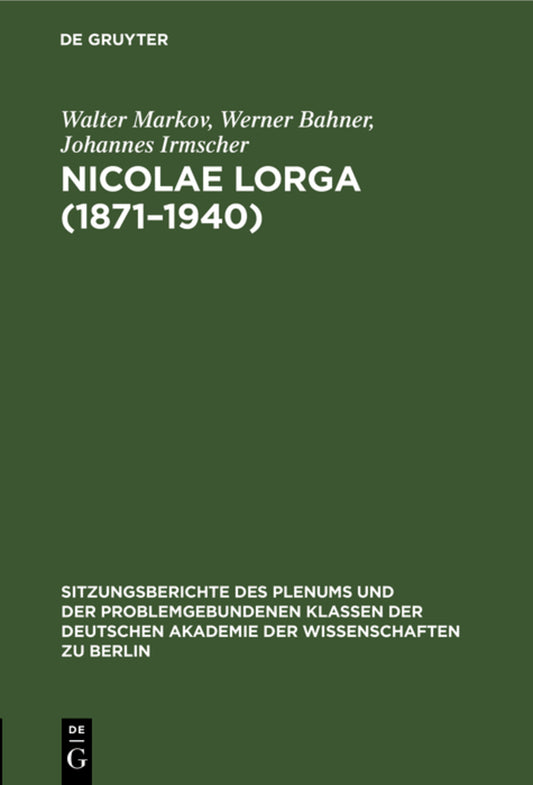 Nicolae lorga (1871–1940)