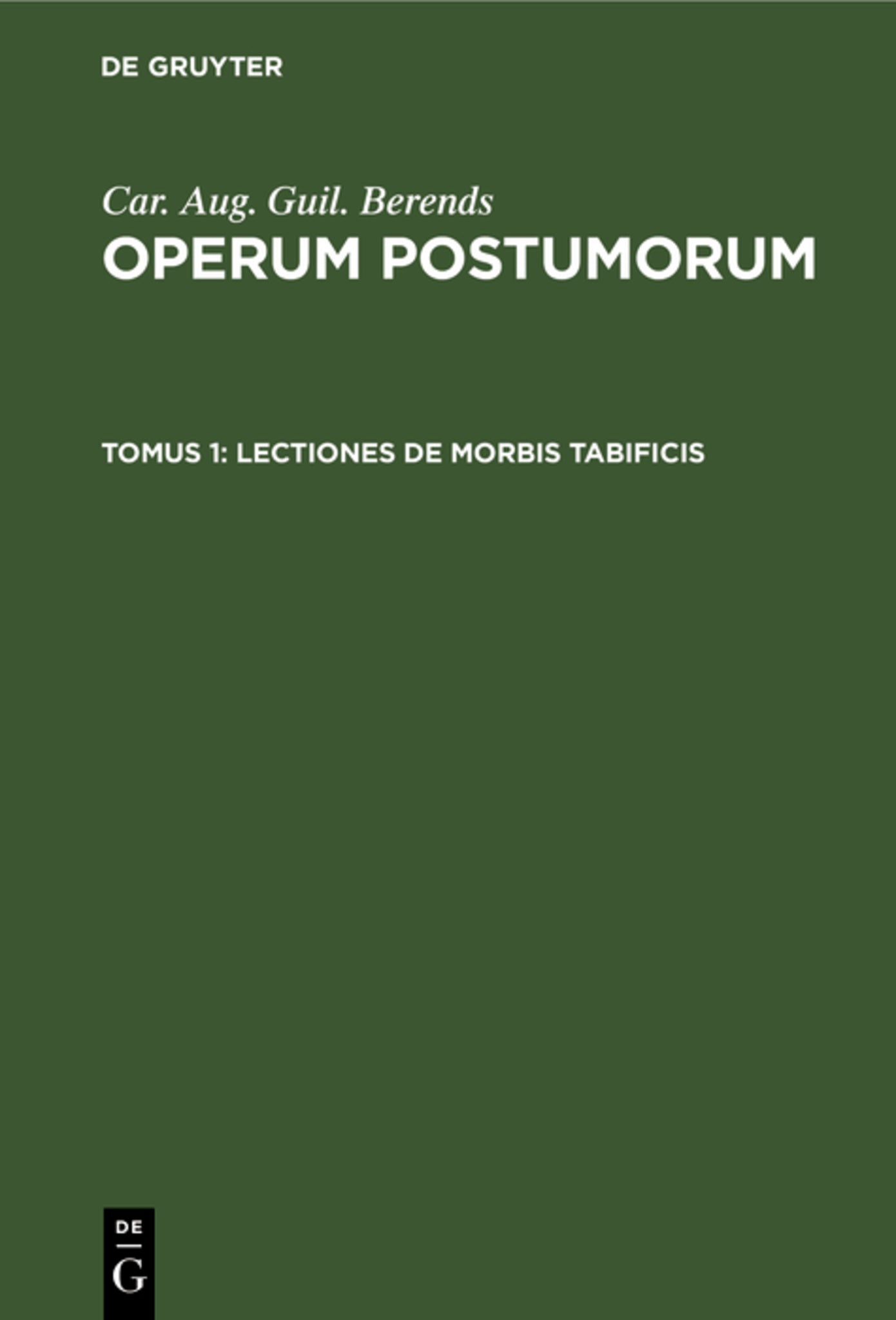 Lectiones de morbis tabificis