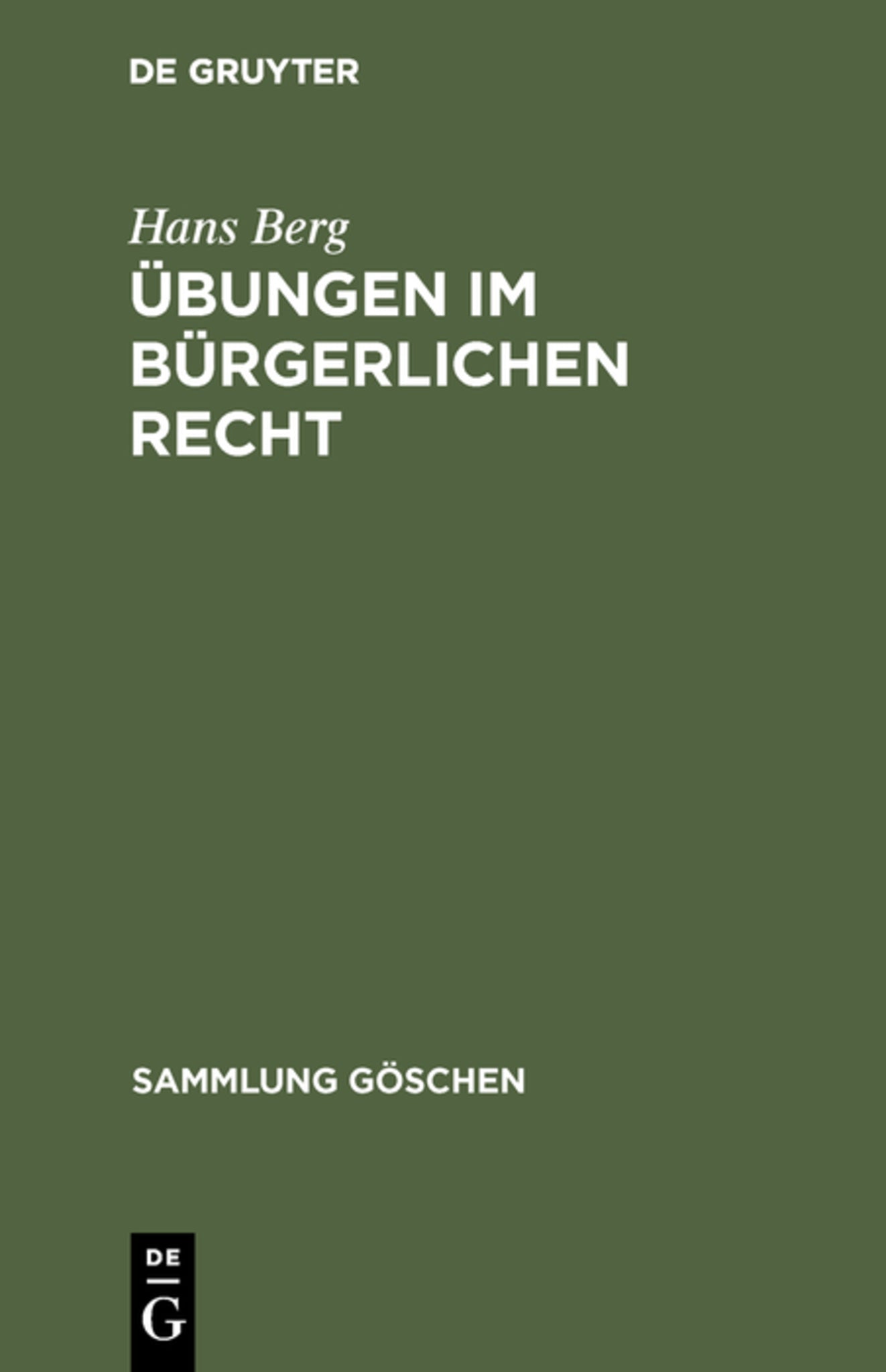Übungen im bürgerlichen Recht