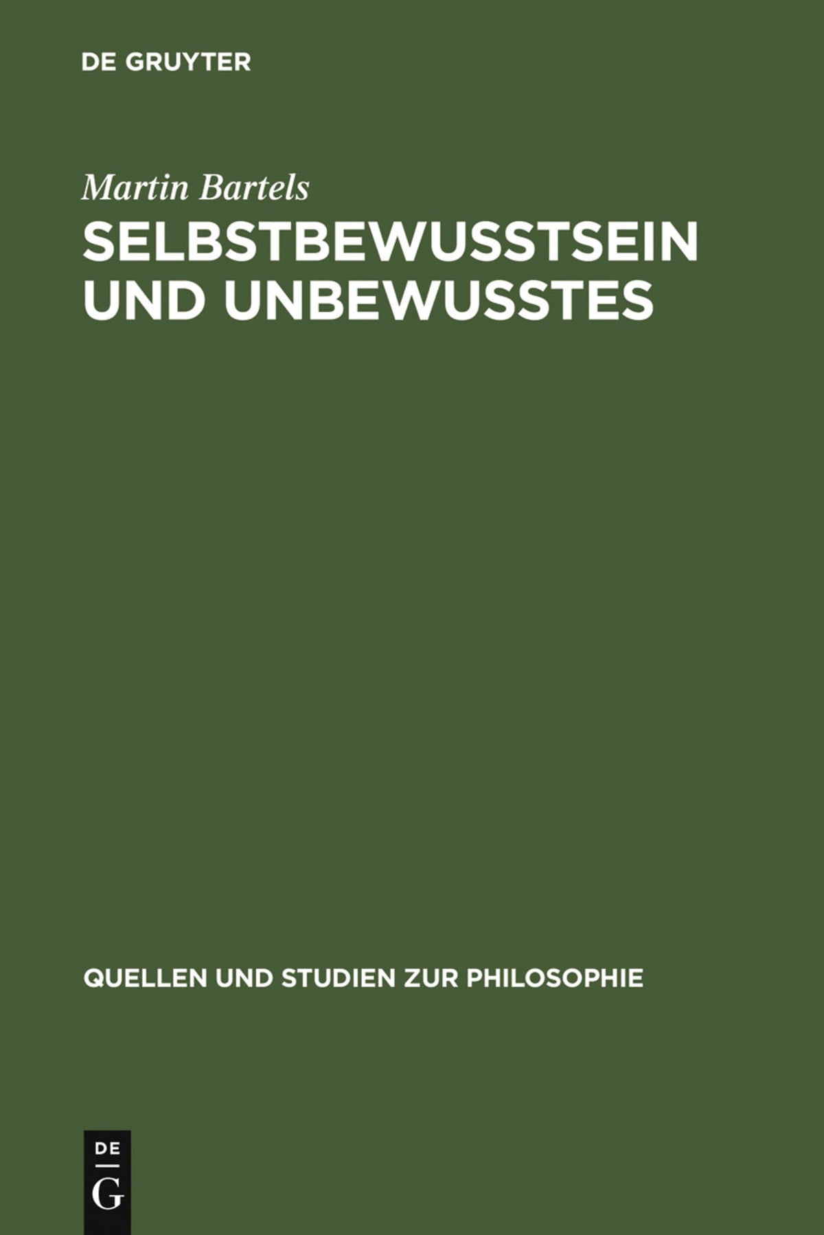 Cover image for Selbstbewußtsein und Unbewußtes ISBN 9783110057782