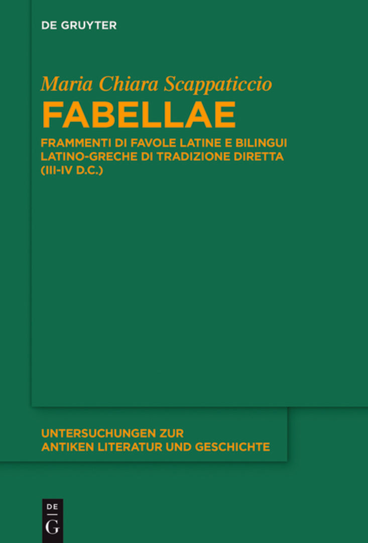 Cover image for "Fabellae" ISBN 9783110565317