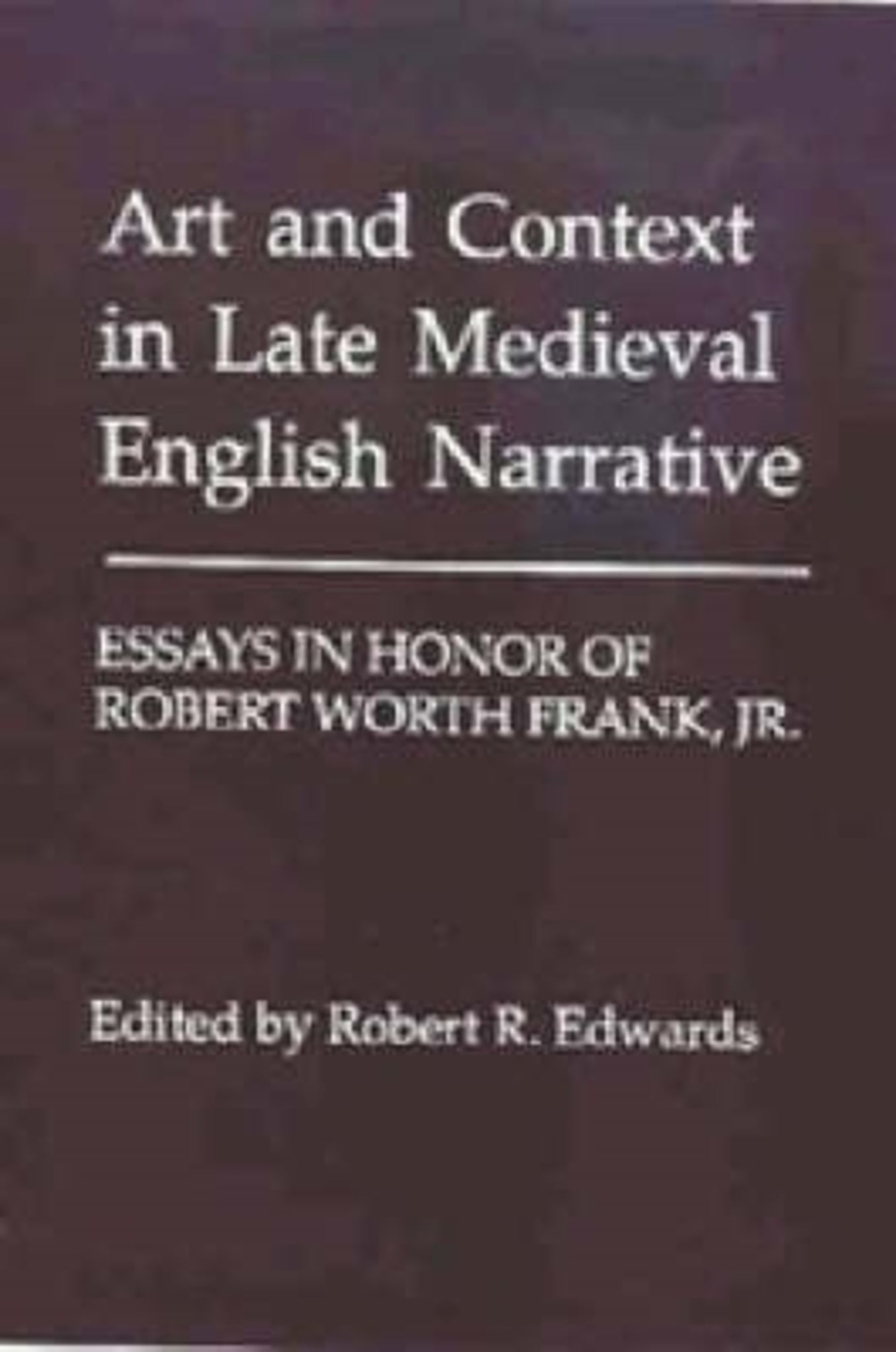 Cover image for Art and Context in Late Medieval English Narrative ISBN 9780859914079