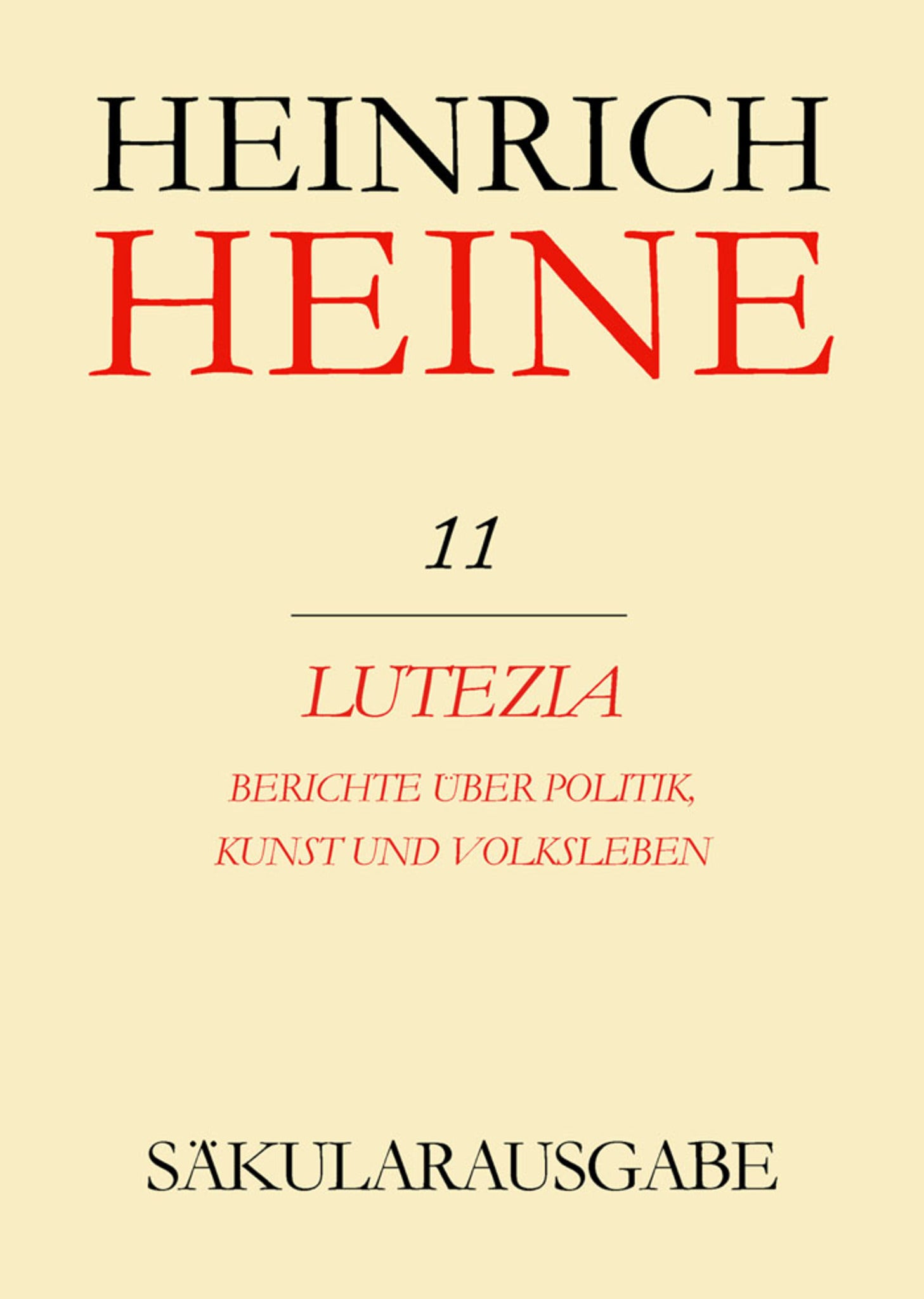 Lutezia. Berichte über Politik, Kunst und Volksleben