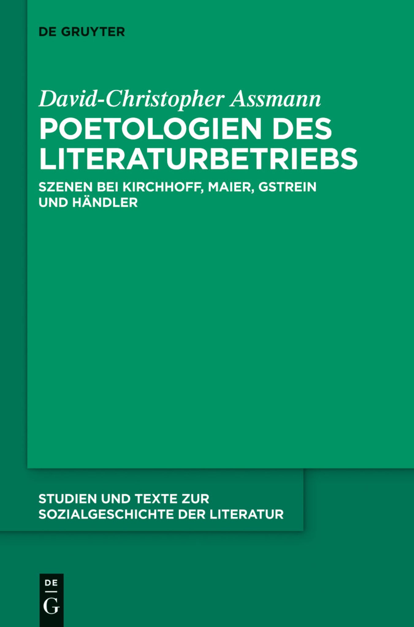 Cover image for Poetologien des Literaturbetriebs ISBN 9783110357660