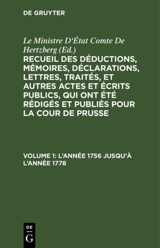 L’année 1756 jusqu’à l’année 1778