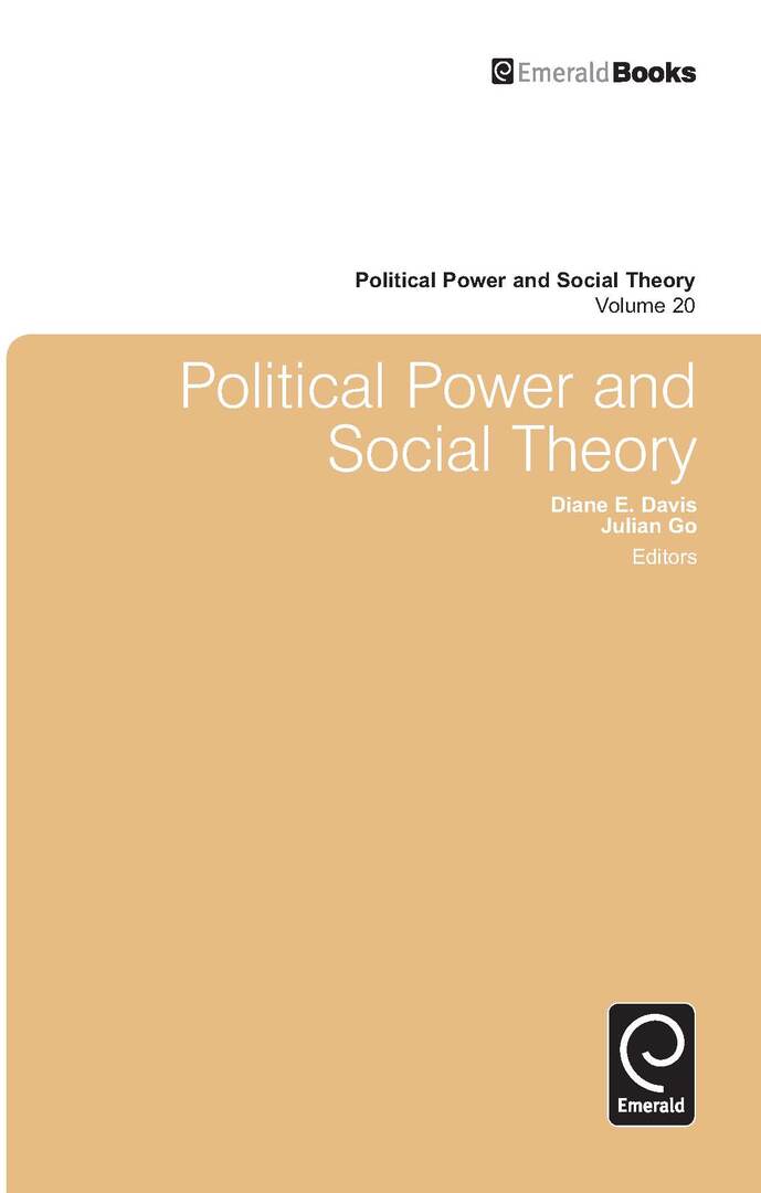 Cover image for Political Power and Social Theory ISBN 9781849506670