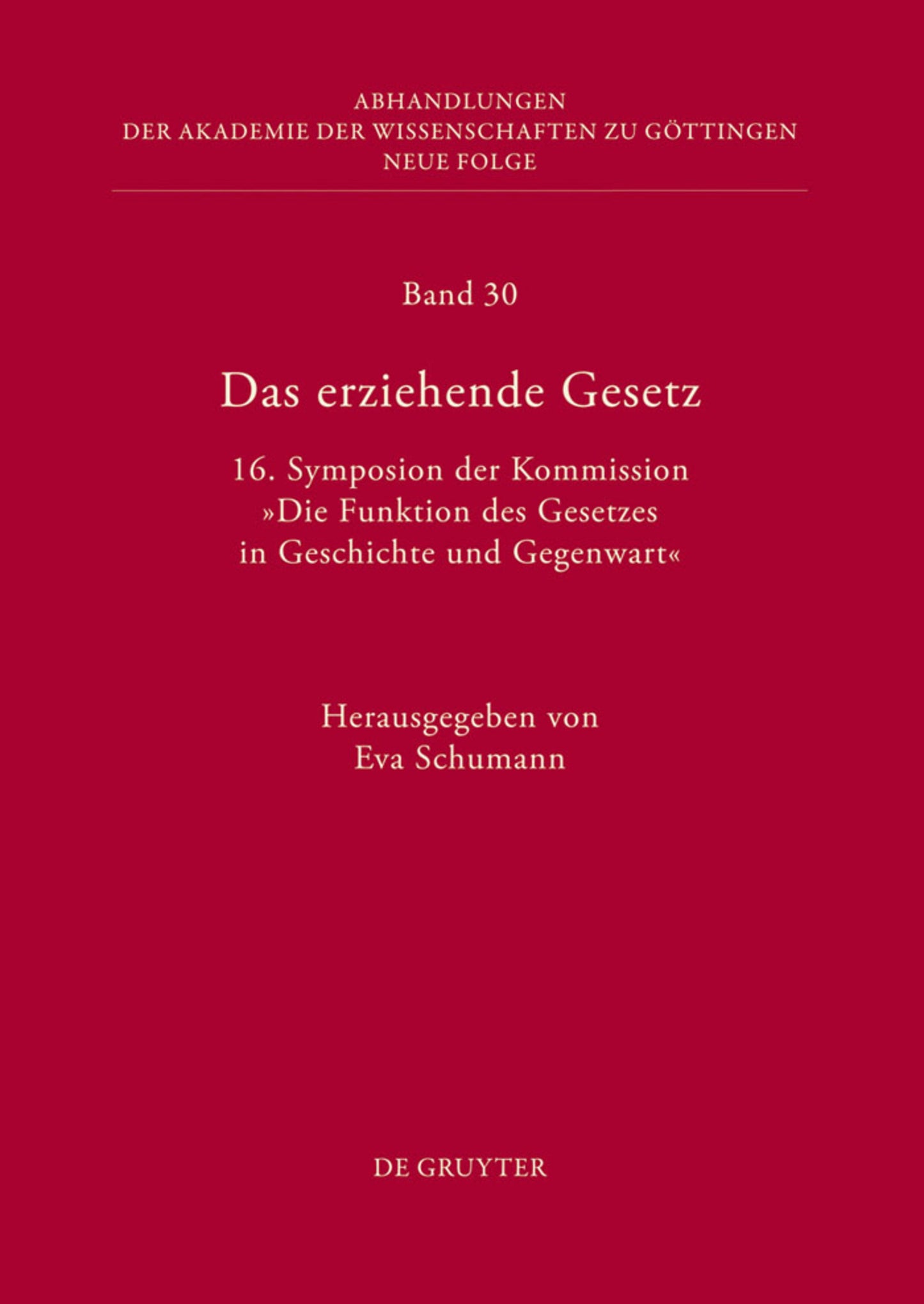 Das erziehende Gesetz