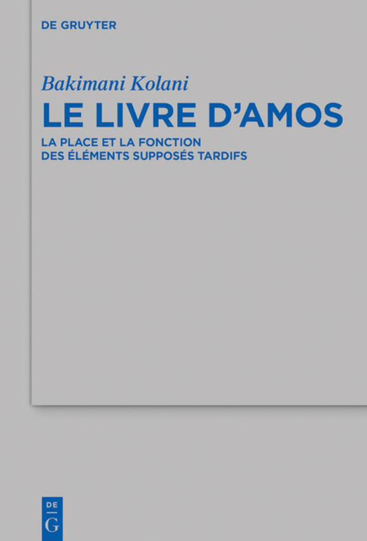 Le livre d’Amos