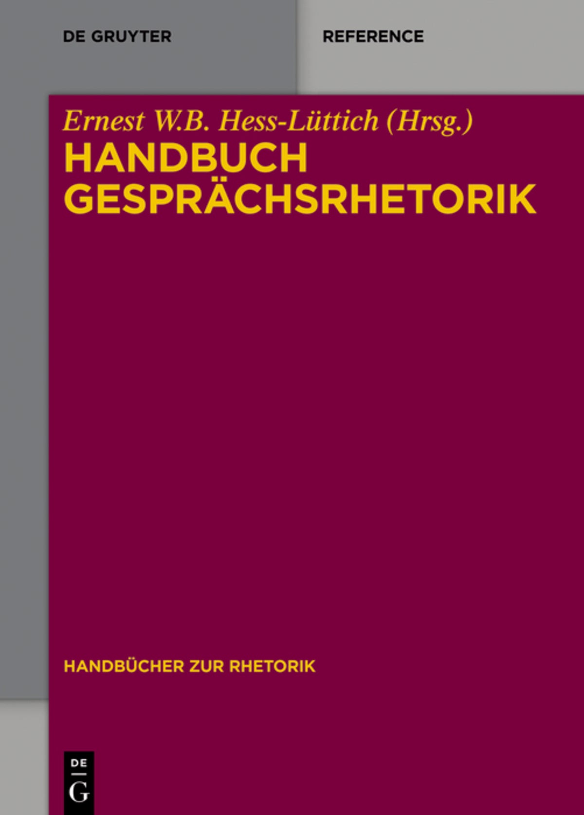 Cover image for Handbuch Gesprächsrhetorik ISBN 9783110332797