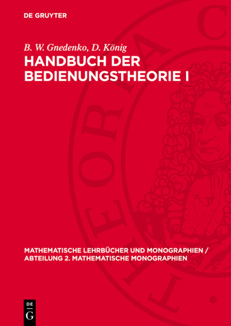 Cover image for Handbuch der Bedienungstheorie I ISBN 9783112707722