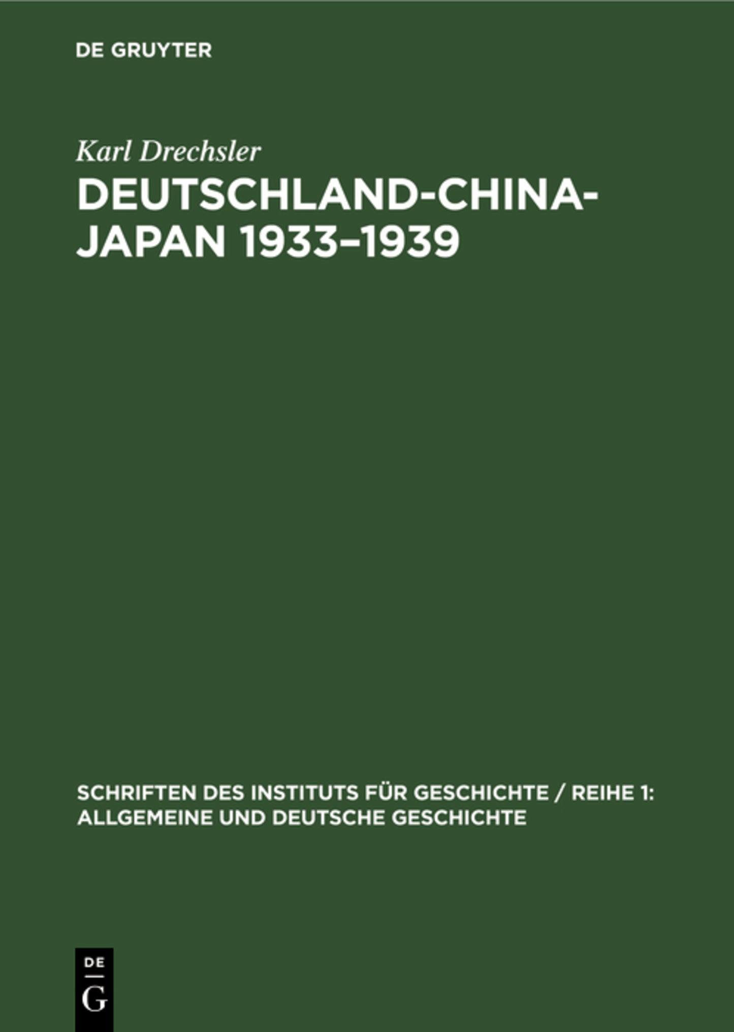 Deutschland-China-Japan 1933–1939